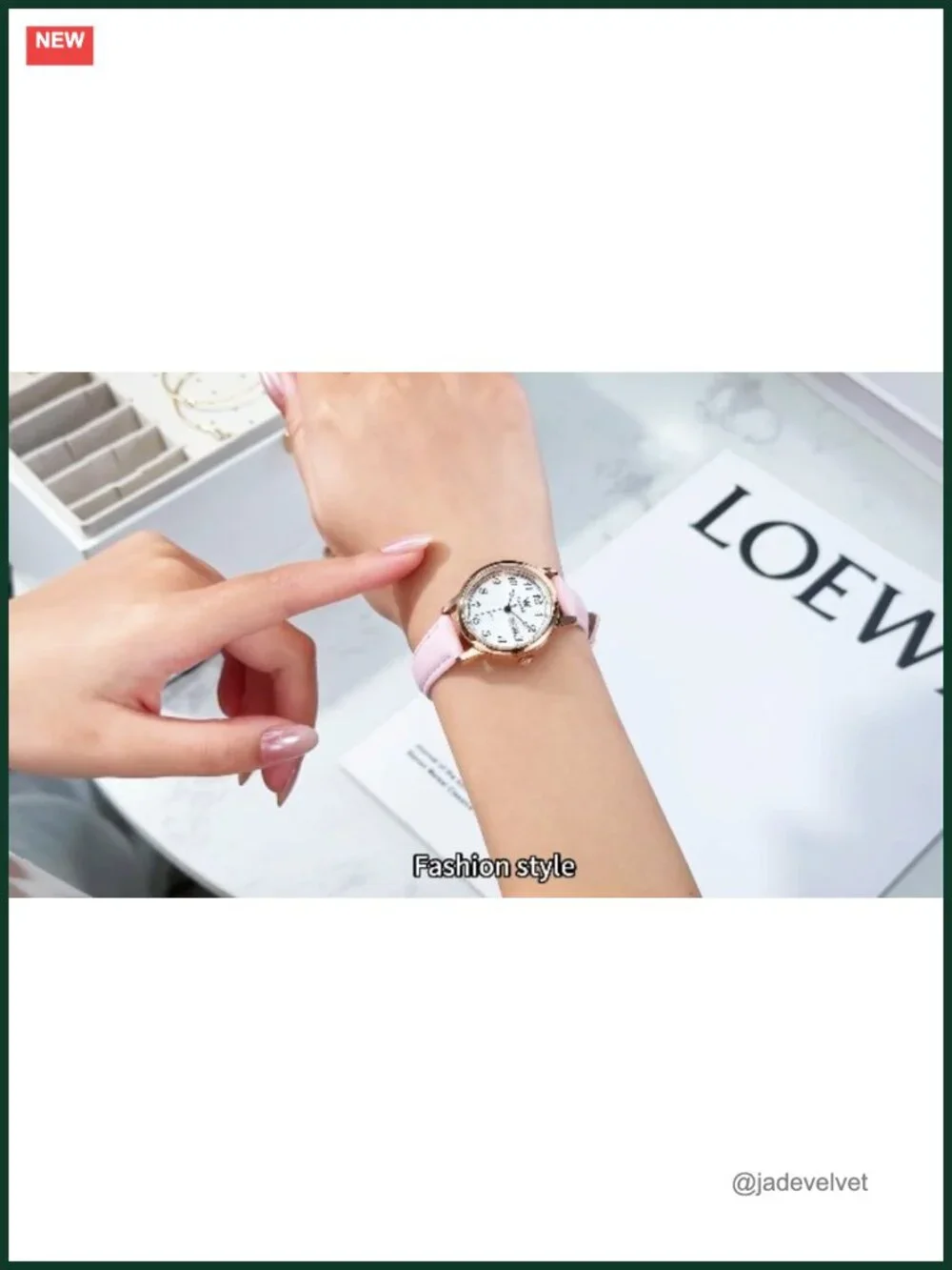 OLEVS Leather Women's Quartz Watch Waterproof Luxury Dress Mineral Crystal